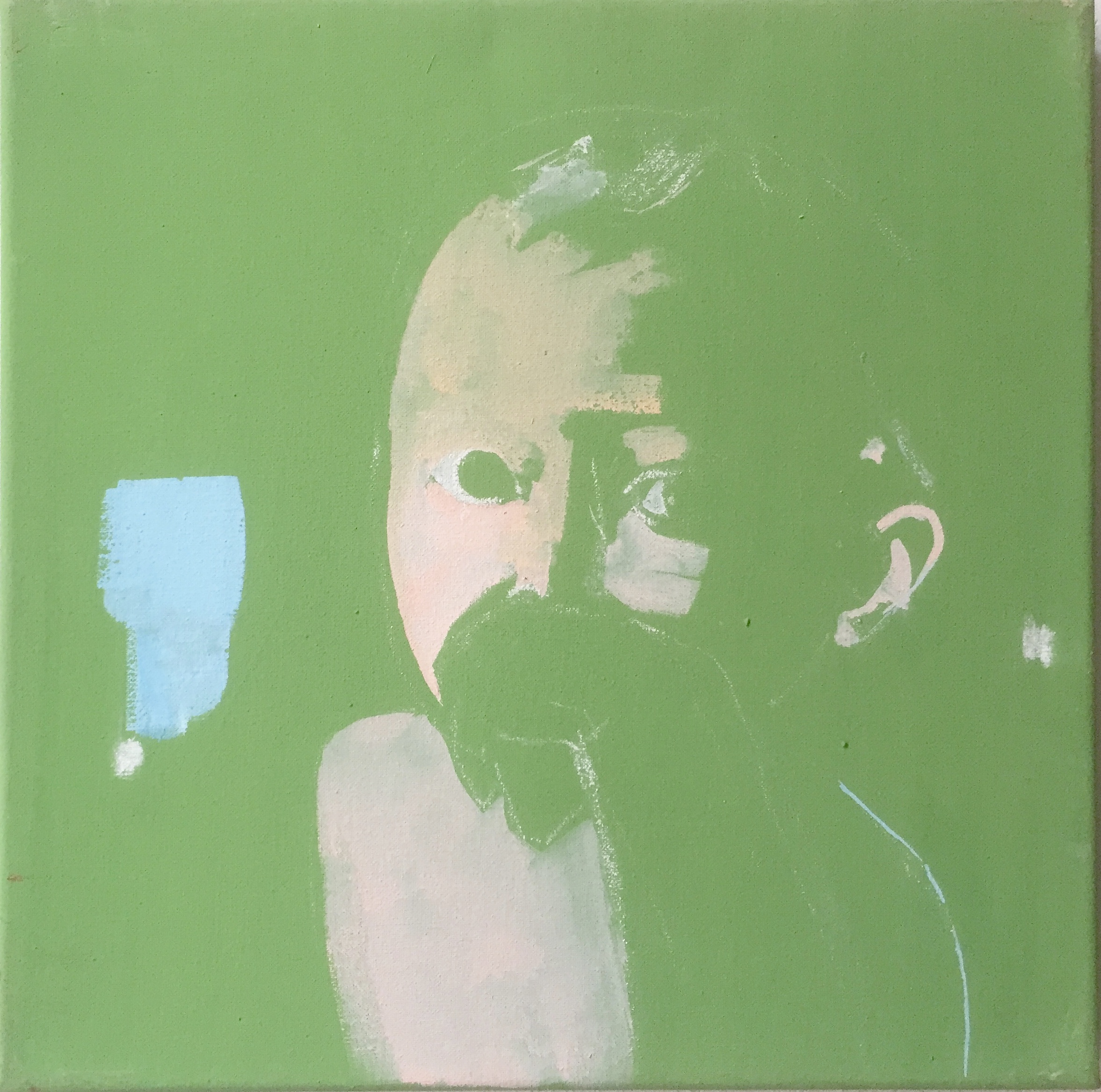 gesicht grün,30x30cm